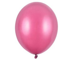 PartyDeco Stiprūs balionai Ryškiai rožinė, blizgūs 30 cm, 50vnt