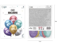 Balionų rinkinys Happy birthday, blizgantys 6vnt