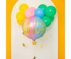 Folinis balionas Happy birthday dvispalvis 45 cm