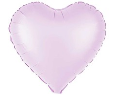 Folinis balionas Širdelė 45cm, šviesiai violetinė