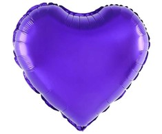 Folinis balionas Violetinė širdis 45cm