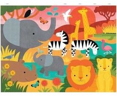 Petit Collage didelė dėlionė Safaris, 24 dalys