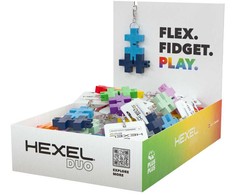 Plus Plus HEXEL DUO raktų pakabukas, geltona/raudona