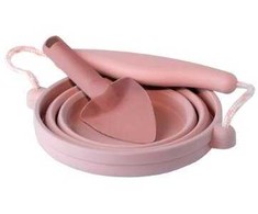 Scrunch Mažas kibirėlis su kastuvėliu, pelenų rožinė spalva