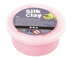 Šilkinis modelinas - rožinė spalva, 40 gr