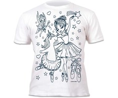Splat Planet marškinėliai su flomasteriais, Vienaragis Balerina, Dydis: 9 - 11 metai