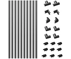 Ecost prekė po grąžinimo, D-Line 20 x 10 mm kabelių kanalas kabeliams tvarkyti, kabelių juosta (Atnaujinta)