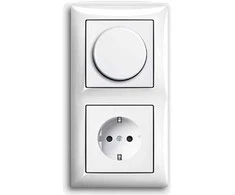 Ecost prekė po grąžinimo Ebrom pilnas LED LED Dimmer/Rotacy Dimmer + Busch Jäger Balance Si Alpine W (Atnaujinta)