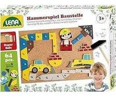 Ecost prekė po grąžinimo Lena 65828 plaktuko žaidimas su 64 spalvotais elementais ir kamštine pagrin (Atnaujinta)