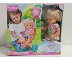 Ecost prekė po grąžinimo Nenuco and Her triratukas Baby Doll lėlė su miela suknele, rožinis triratukas (Atnaujinta)