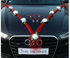 Ecost prekė po grąžinimo, Organza M + Hearts ® papuošalai automobiliams (grynai balta / raudona / ra (Atnaujinta)