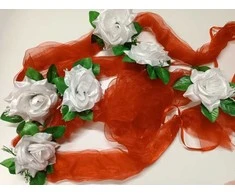 Ecost prekė po grąžinimo, Organza M + Hearts ® papuošalai automobiliams (grynai balta / raudona / ra (Atnaujinta)