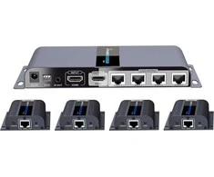 Ecost prekė po grąžinimo PremiumCord - HDMI 1-4 splitter su CAT6 / 6a / 7, Full HD, 3D extender (Atnaujinta)