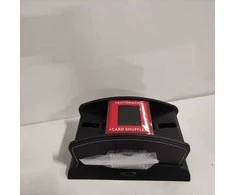 Ecost prekė po grąžinimo Relaxdays, juodas Kartenmischer Elektrisch, Leder, 2 Decks, Mischgerät zum (Atnaujinta)