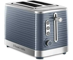 Skrudintuvas Ecost prekė po grąžinimo Russell Hobbs Inspire Toaster, Pilkas, 2 Extra Wide Toast Slots, incl. Bread (Atnaujinta)