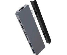Ecost prekė po grąžinimo Sanho HyperDrive Duo 7-in-2 - dokas MacBook Pro/Air, pilkos spalvos (Atnaujinta)
