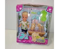 Ecost prekė po grąžinimo Simba Evi Love Timmy su mielais drabužiais, dviem šunimis ir daugybe priedų (Atnaujinta)