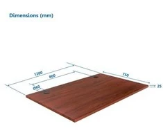Ecost prekė po grąžinimo, Stalviršis (LMDP) Up Up, tamsaus riešuto 1200x750mm (Atnaujinta)