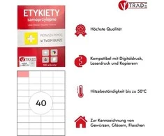 Ecost prekė po grąžinimo, V1 Trade lipnios spausdinamos etiketės, 100 lapų (Atnaujinta)