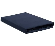 Ambiante Cotton Uni HL Dark Mėlyna paklodė su guma Čiužinio dydis - 200x200 cm