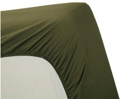 Ambiante Cotton Uni HL Olive Žalias paklodė su guma Čiužinio dydis - 140x200 cm