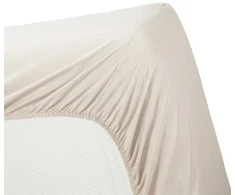 Ambiante Cotton Uni HL Sand paklodė su guma Čiužinio dydis - 180x200 cm