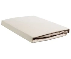 Ambiante Cotton Uni HL Sand paklodė su guma Čiužinio dydis - 180x200 cm