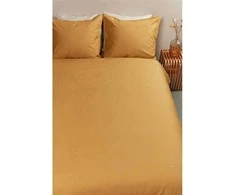 Ambiante Patalynės komplektas Cotton Uni Ochre Pagalvės matmenys - 50x70 cm, Antklodės matmenys - 140x200 cm