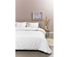 Ambiante Patalynės komplektas Cotton Uni Baltas Pagalvės matmenys - 50x70 cm, Antklodės matmenys - 140x200 cm