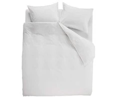 Ambiante Patalynės komplektas Cotton Uni Baltas Pagalvės matmenys - 50x70 cm, Antklodės matmenys - 140x200 cm