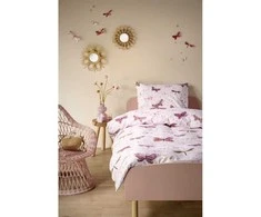 Beddinghouse Vaikiškas patalynės komplektas Butterfly Away Rožinė Pagalvės matmenys - 50x70 cm, Antklodės matmenys - 140x200 cm