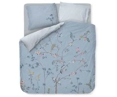 Pip Studio Perkelio patalynės komplektas Bamboo Blossom Light Mėlyna Pagalvės matmenys - 50x70 cm, Antklodės matmenys - 140x200 cm