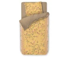 Pip Studio Perkelio patalynės komplektas Bodhi Flower Geltona Pagalvės matmenys - 50x70 cm, Antklodės matmenys - 200x220 cm