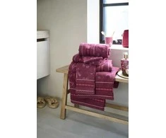 Pip Studio Rankšluostis Jasmine Dark Rožinė Rankšluosčio dydis - 30x50 cm