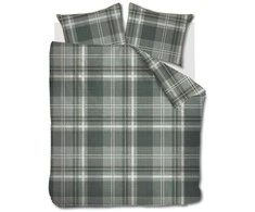 Riviera Maison Patalynės komplektas Tartan Check Žalias Pagalvės matmenys - 50x70 cm, Antklodės matmenys - 140x200 cm