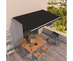 Automatinė ištraukiama markizė, antracito spalvos, 500x350cm