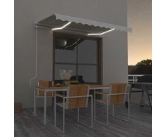 Automatinė markizė su LED/vėjo jutikliu, kreminė, 350x250cm