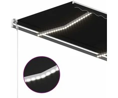 Automatinė markizė su LED/vėjo jutikliu, antracito, 300x250cm