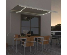 Automatinė markizė su LED/vėjo jutikliu, kreminė, 400x300cm