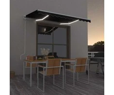 Automatinė markizė su LED/vėjo jutikliu, antracito, 350x250cm