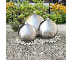 Baseino fontanas-sfera su LED, 3d., nerūd. plienas