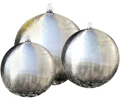 Baseino fontanas-sfera su LED, 3d., nerūd. plienas