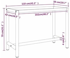 Darbastalio rėmas, juodas ir raudonas, 110x50x79cm, metalas
