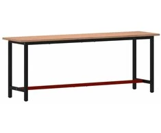 Darbastalis, 220x55x81,5cm, bukmedžio masyvas ir metalas