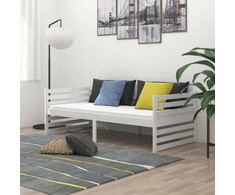 Day Lova, balta, 90x200cm, pušies medienos masyvas