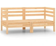 Dvivietė sodo sofa, pušies medienos masyvas