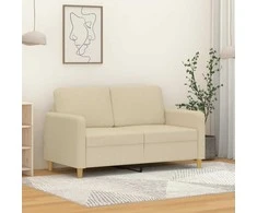 Dvivietė sofa, kreminės spalvos, 120cm, audinys