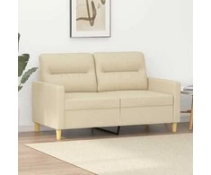 Dvivietė sofa, kreminės spalvos, 120cm, audinys