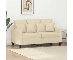 Dvivietė sofa, kreminės spalvos, 120cm, audinys