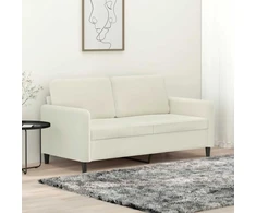 Dvivietė sofa, kreminės spalvos, 140cm, aksomas